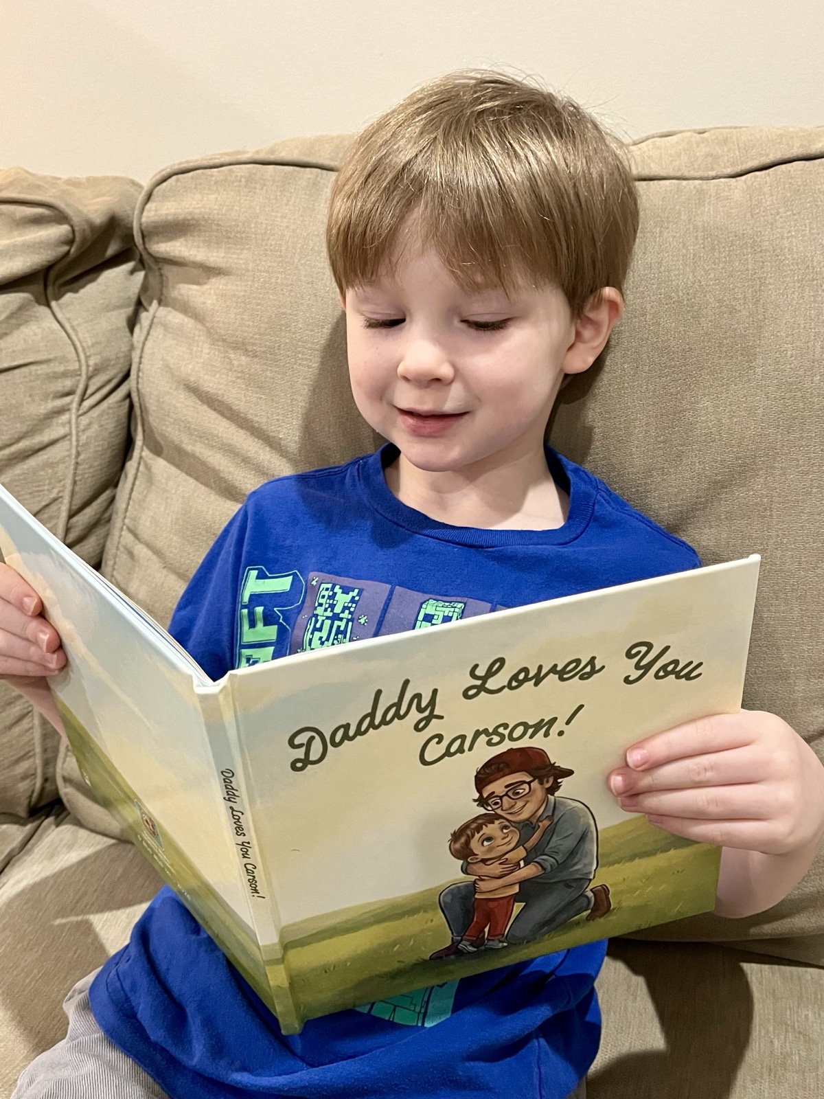 Child reading their personalized book